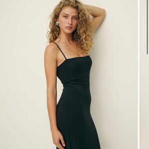 Reformation Elise jersey Knit Dress Black - Size M